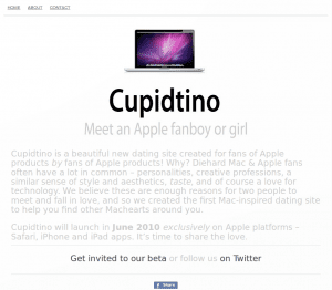 Cupidtino Dating-Seite für Apple-Fans