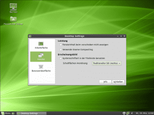 Linux Mint Desktop Einstellungen