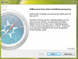 Safari Windows Installation