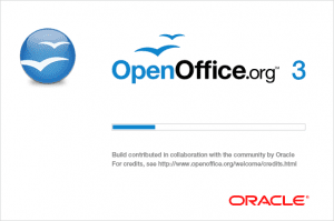 Begrüßungs-Bildschrim OpenOffice.org Oracle