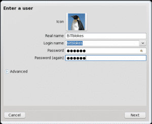 PCLinuxOS Username und Passwort