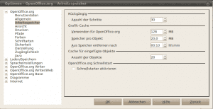 OpenOffice.org Arbeitsspeicher-Optionen anpassen