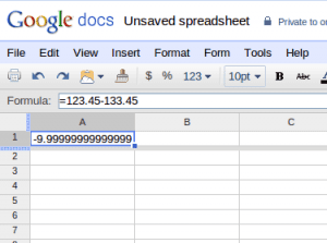 Google Docs Rechenfehler