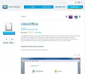 LibreOffice von SUSE in Intels AppUp(SM) Center