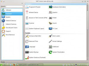 openSUSE 12.1 KDE YaST