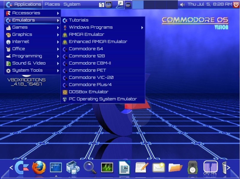 Emu os v2. Commodore os. Commodore os линукс. Vision для Linux. Emu os 2000.