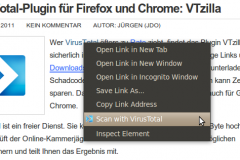 VTzilla: Virus Total Plugin für Firefox und Google Chrome