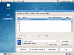 UPR eingebundenes TrueCrypt Volume