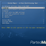 Parted Magic 5 Boot Menu