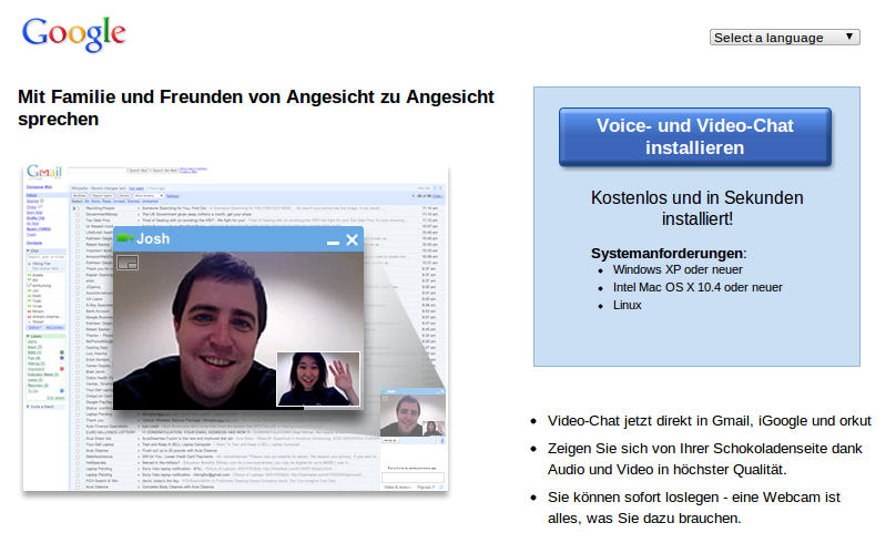 Google Mail Video Chat