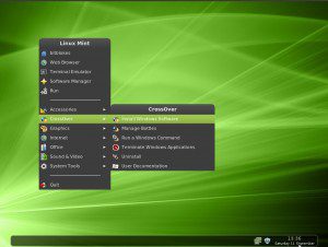 Linux Mint 9 Fluxbox CrossOver