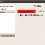 Twitter in Gwibber berechtigen