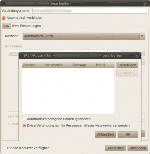 NetworkManager OpenVPN-Plugin und die Default Route