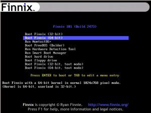 Finnix 101 Bootscreen