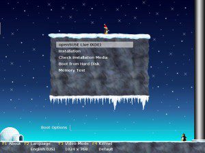openSUSE 11.4 Milestone 5 Bootscreen