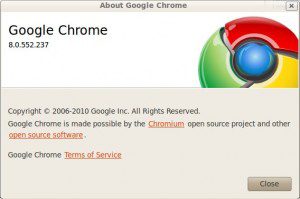 Google Chrome 8.0.552.237