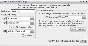 Puppy Linux 5.2 Konfiguration