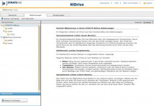 Strato HiDrive Dateimanager