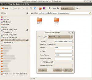 Strato HiDrive Nautilus GNOME Windows Share