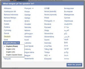 Facebook Piratensprache