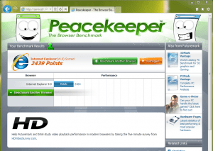 Peacekeeper Internet Explorer 9