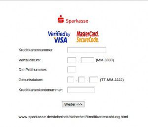 Phishing-Versuch Sparkasse