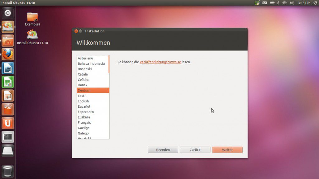 Ubuntu 11.10 "Oneiric Ocelot" installieren