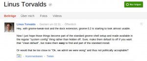 Torvalds gefällt GNOME 3