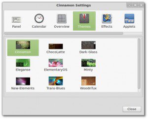 Cinnamon 1.2 Konfiguration Themes