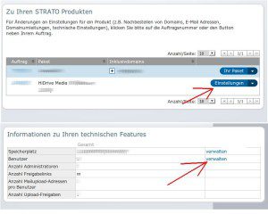 rsync for Android Strato HiDrive Kundennummer verwalten