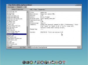 Tiny Core Linux 4.3 scm Geany