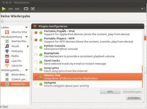 UbuntuOne für Rhythmbox