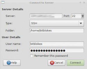 Nautilus zu ssh verbinden
