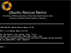 Ubuntu Rescue Remix 12.04