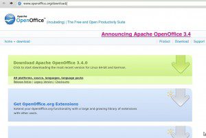 Apache OpenOffice 3.4 herunterladen