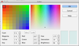 OpenOffice 3.4 Color Picker