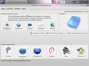 Porteus 1.2 Xfce Paketmanager