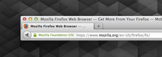 Firefox 14 Identitäts-Anzeige Extended Validation