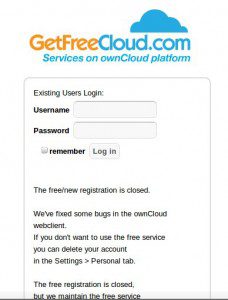 GetFreeCloud.com geschlossen