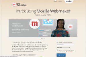 Mozilla Webmaker Webseite
