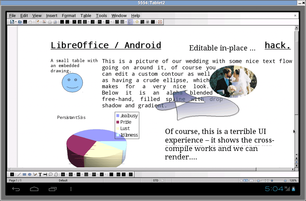 LibreOffice auf dem Tablet