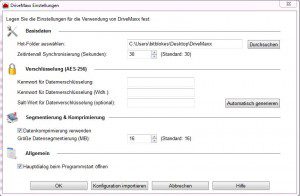 DriveMaxx Konfiguration