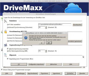 DriveMaxx: Salt-Änderung