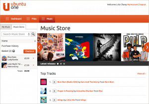 Neuer Ubuntu One Music Store (Quelle: voices.canonical.com)