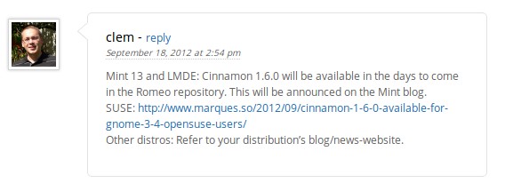 Cinnamon 1.6.0 für Mint 13, LMDE und openSUSE