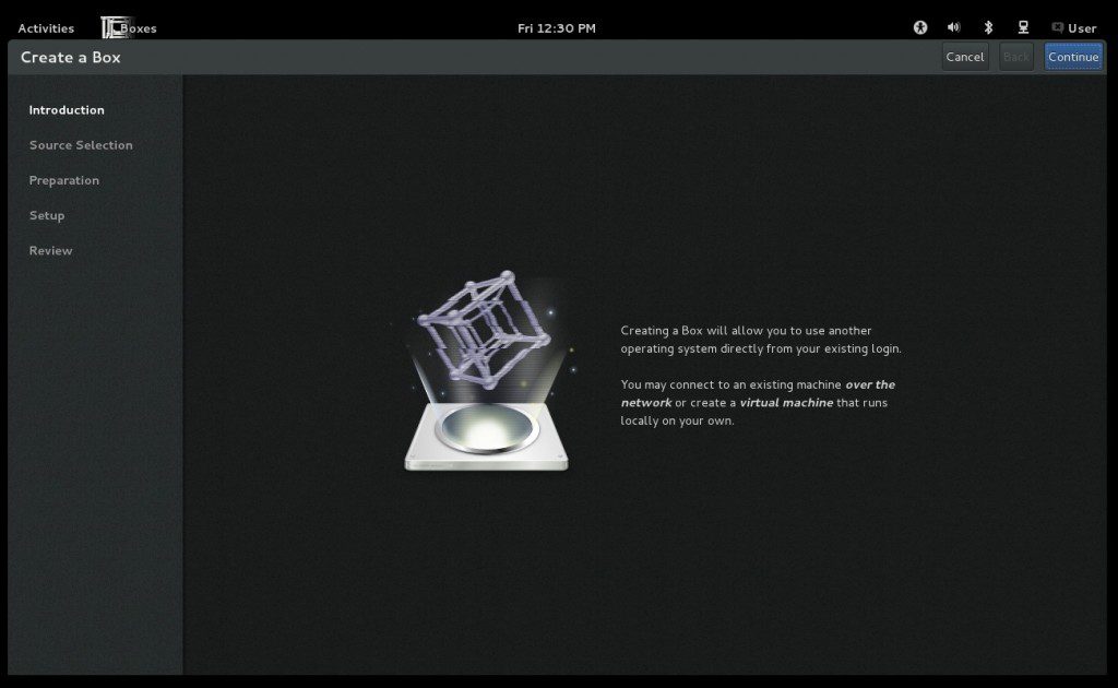 GNOME 3.6: Virtuelle Maschinen mit Boxes