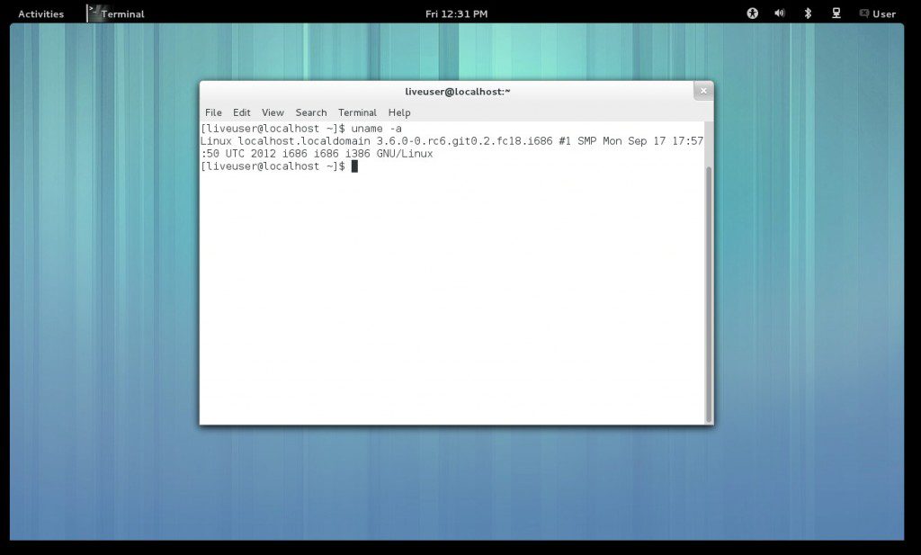 GNOME 3.6: Fedora-18-Kernel