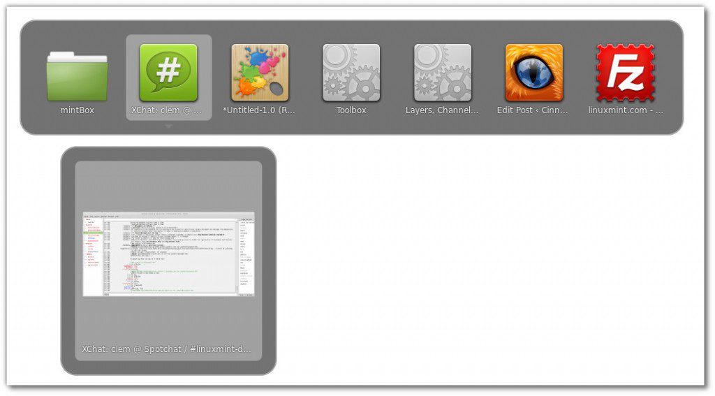 Cinnamon 1.6 Alt-Tab (Quelle: linuxmint.com)