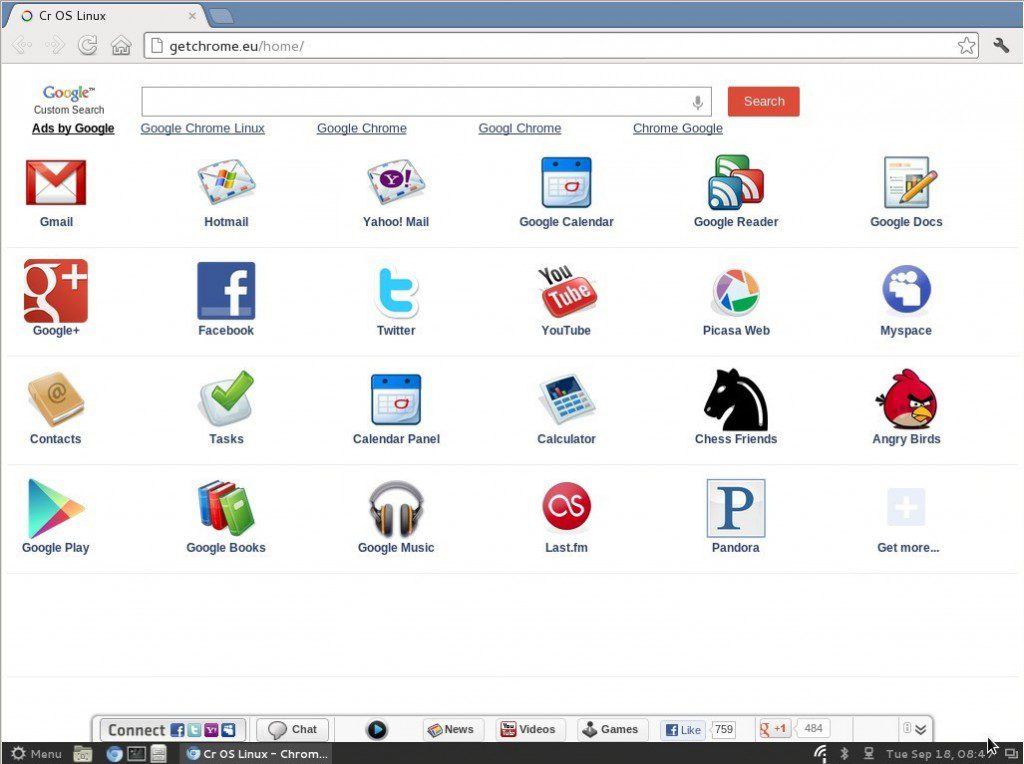 Cr OS Linux: Chromium