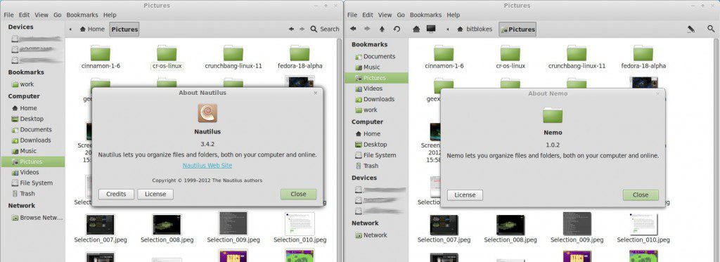 Nautilus links und Nemo rechts